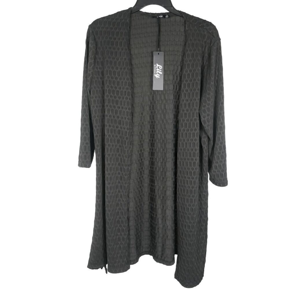 Women's Black Open Cardigan XL